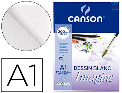 Bloc dibujo Canson Imagine A1 encolado 50h 200g/m²